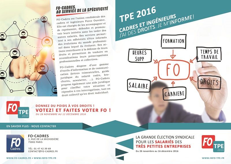 Flyer FO-Cadres élections TPE 2016